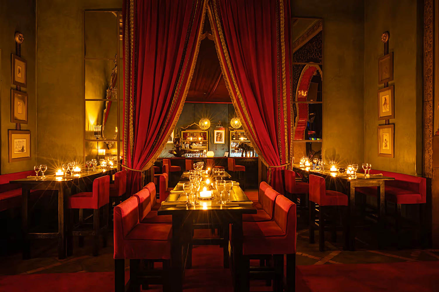 Bar lounge le Jad Mahal dans le quartier de l'Hivernage à Marrakech