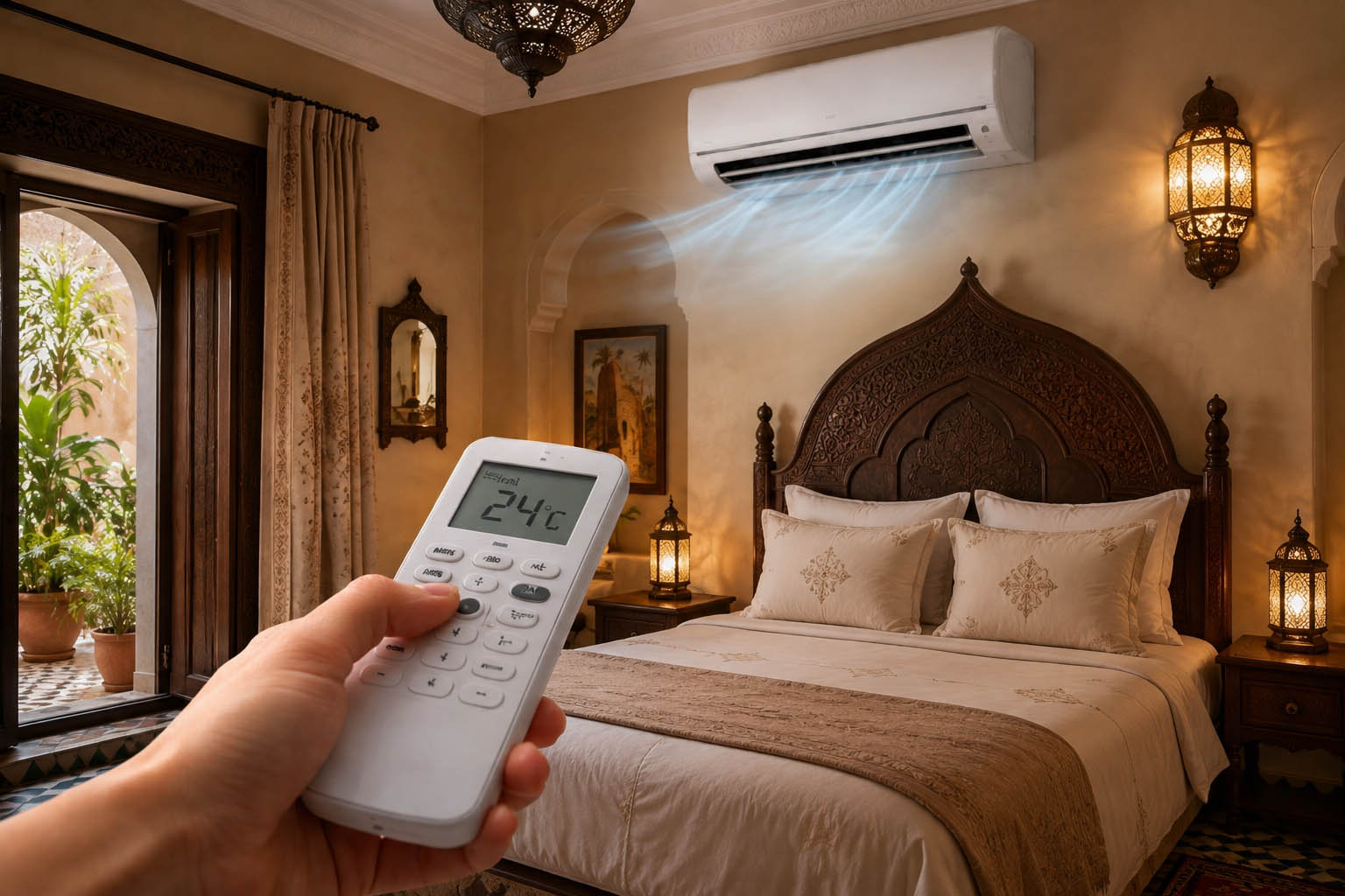 Clima tisation chambre Riad Mumtaz Marrakech